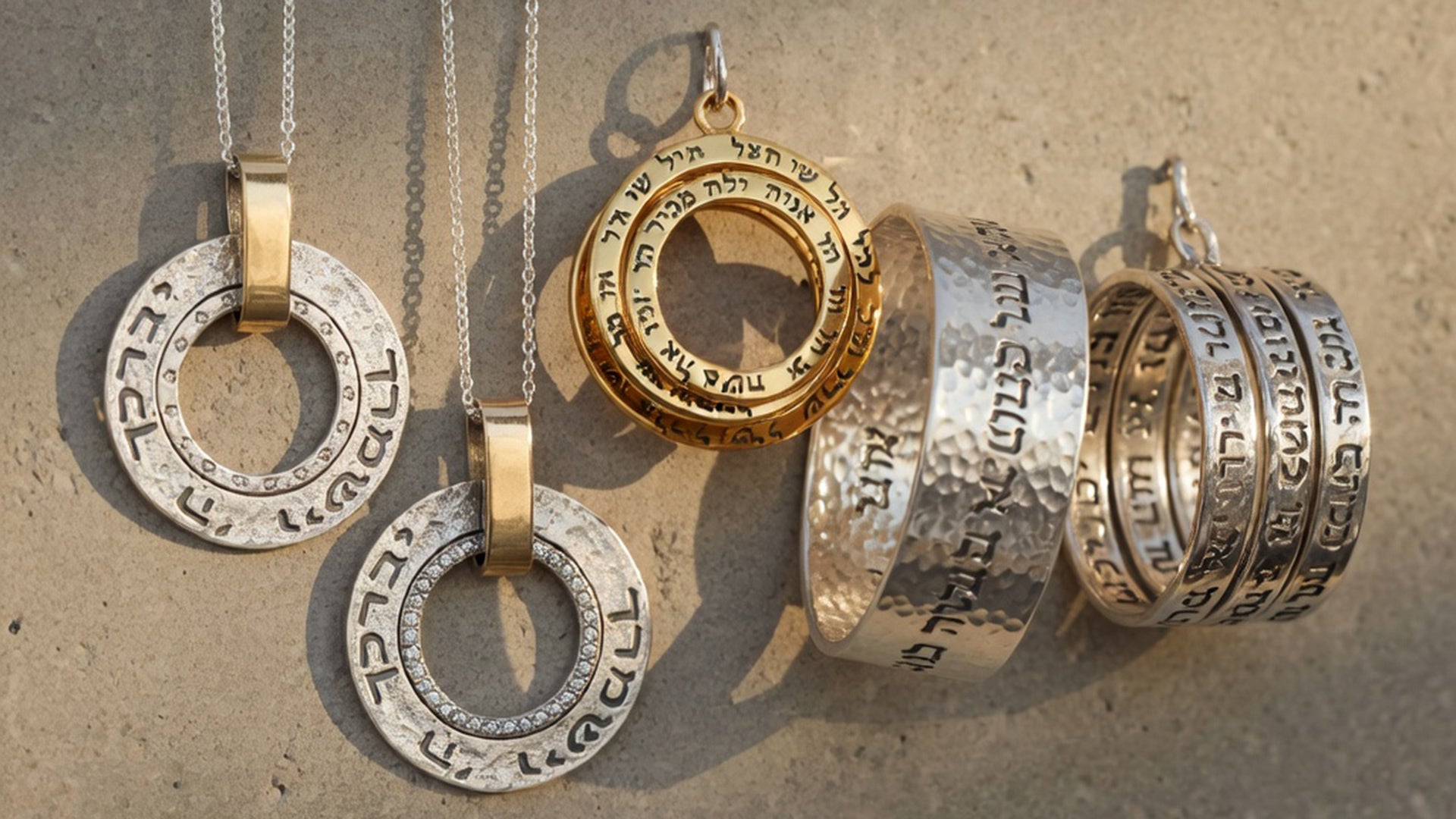 Biblical Scripture Rings and Pendant
