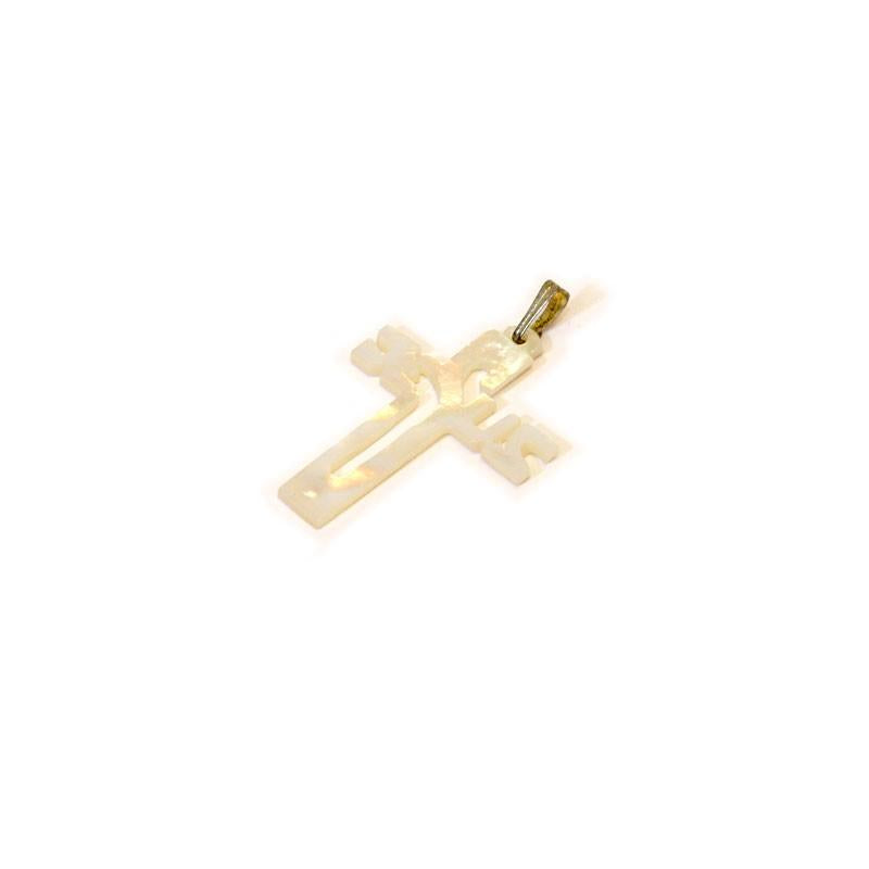 ‘Jesus’ In Mother Of Pearl Pendant