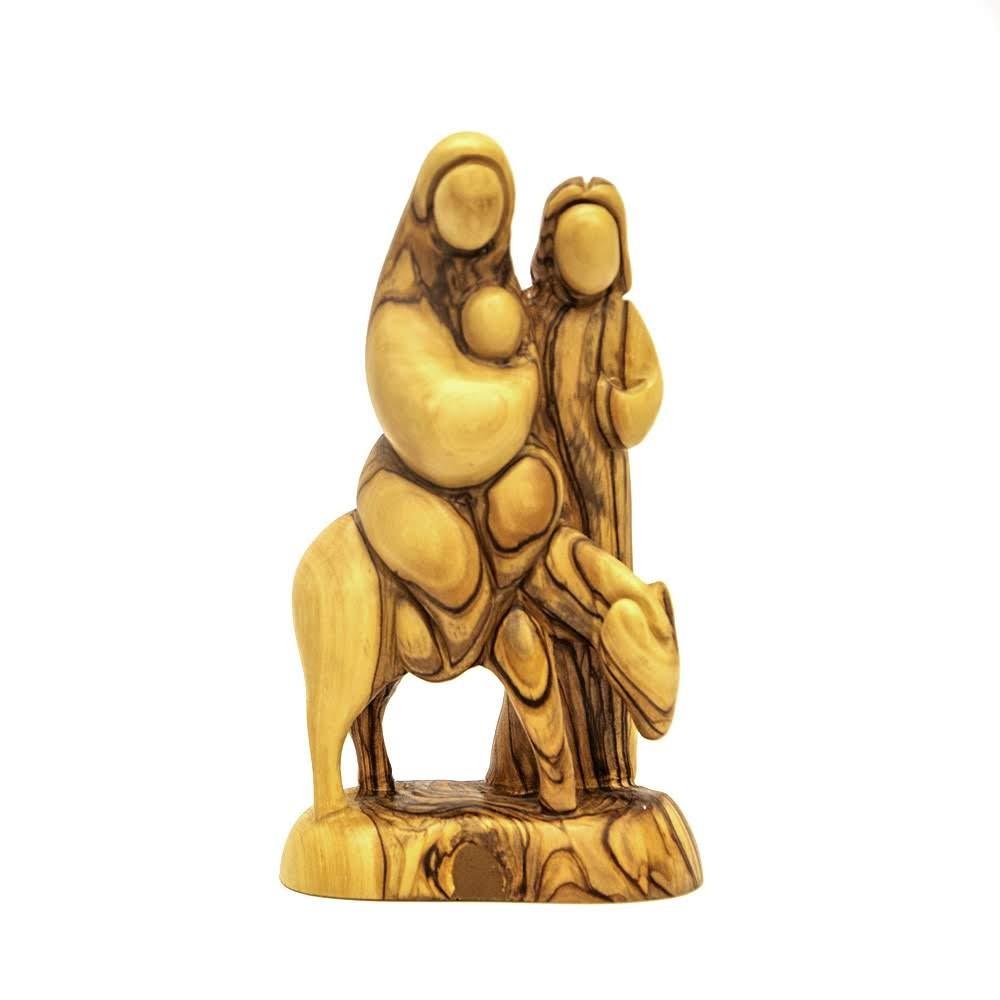 Flight To Egypt -The Holy Family- Hand Carved Olive Wood