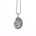Roman 2000 Years Old Glass Pendant With Filigree Silver Work