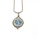 Ancient Roman Glass Pendant with Sterling Silver From The Holy Land