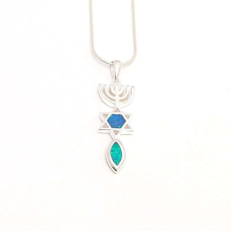 Grafted In Sterling Silver and Opal Pendant