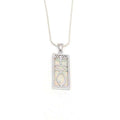 “Grafted In” In A Rectangular Silver Frame And White Opal