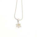 White Opal Star Of David Pendant In Sterling Silver From Israel