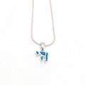 Chai Pendant With Opal And Sterling Silver