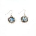 Unique Modern Roman Glass Earrings In Sterling Silver