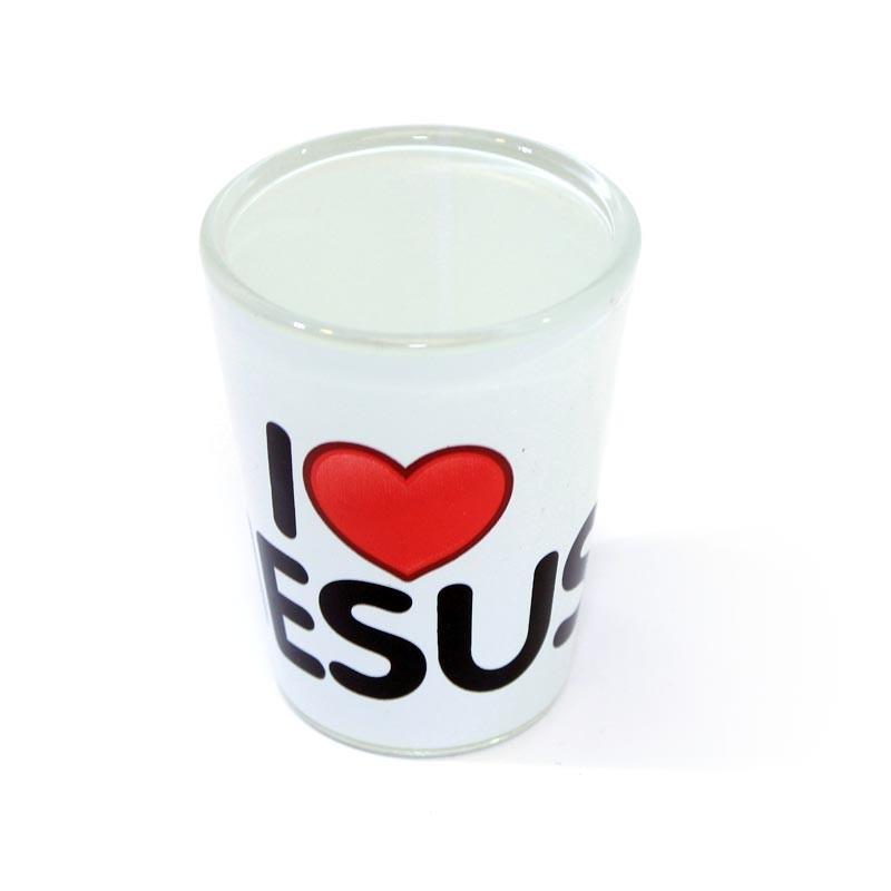 I LOVE JESUS Shot Glass