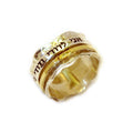 9 K Gold And Sterling Silver “I am My Beloved And My Beloved Is Mine’ Ring