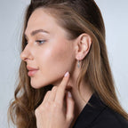 Sterling Silver Cross Drop Earrings | Elegant Christian Faith Jewelry from the Holy Land