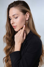 Sterling Silver Cross Drop Earrings | Elegant Christian Faith Jewelry from the Holy Land