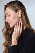 Sterling Silver Cross Drop Earrings | Elegant Christian Faith Jewelry from the Holy Land