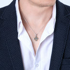 Luxury Jerusalem Cross Necklace In Sterling Silver And Gold Plated | Faith Inspied Christian Gift