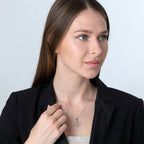 Luxury Jerusalem Cross Necklace In Sterling Silver And Gold Plated | Faith Inspied Christian Gift