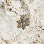 Sterling Silver & Gold Star of David with Cross Pendant Necklace – Messianic Faith Jewelry from the Holy Land