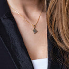 Jerusalem Cross Sterling Silver & Gold Jerusalem Cross Pendant Necklace – Two-Tone Christian Faith Jewelry from the Holy Land