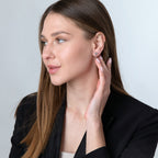 Sterling Silver Menorah Stud Earrings – Symbol of Faith & Light from the Holy Land