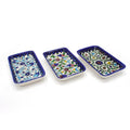 Hand Painted Armenian Ceramic Set of Three Dishes Made In The Holy Land