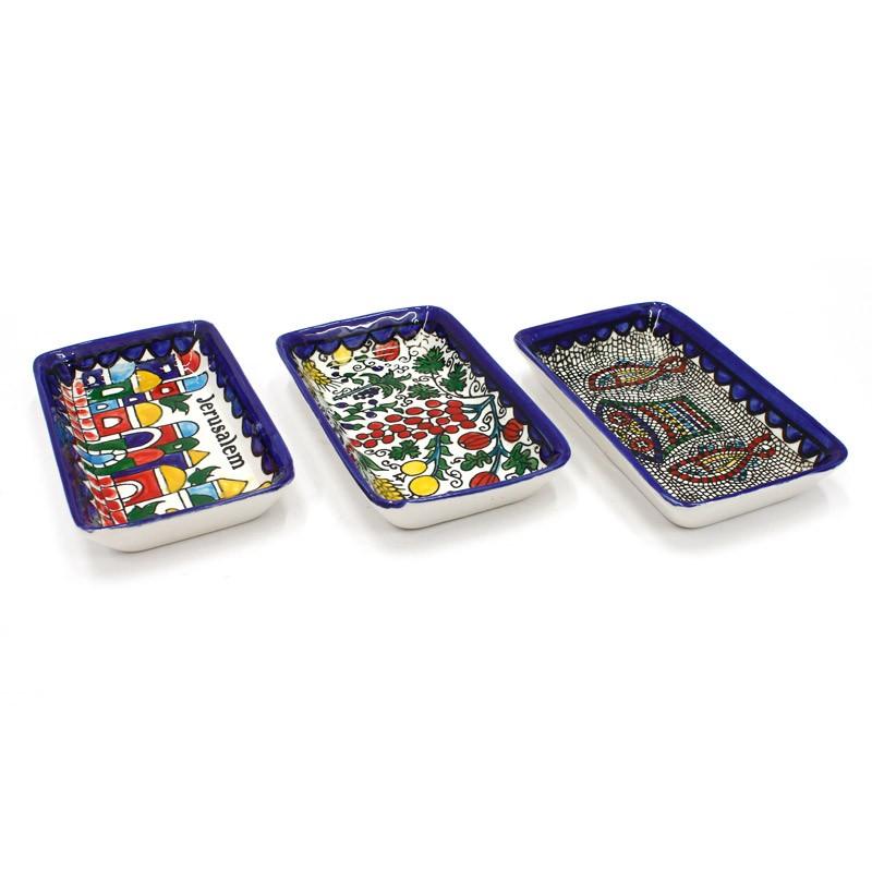 Jerusalem Armenian Ceramic Dishes Set