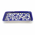 Hand Painted Blue Flowers Hand Made Armenian Ceramic  Dish