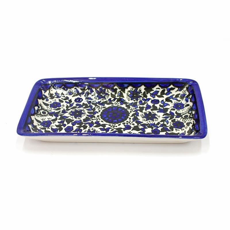 Armenian Ceramic Handmade Rectangular Dish From Jerusalem