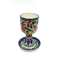 Communion Cup “Kiddush Cup” Hand Painted Ceramic