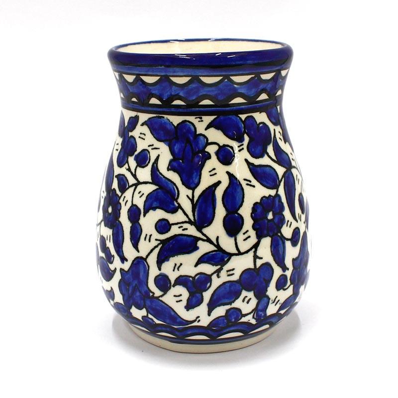 Armenian Ceramic Large Vase in Floral Style