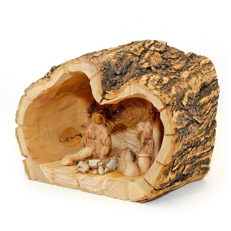 Natural Olive Wood Branch with Bark Nativity