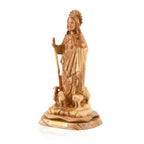 Jesus the Good Shepherd Sculpture Made from Olive Wood