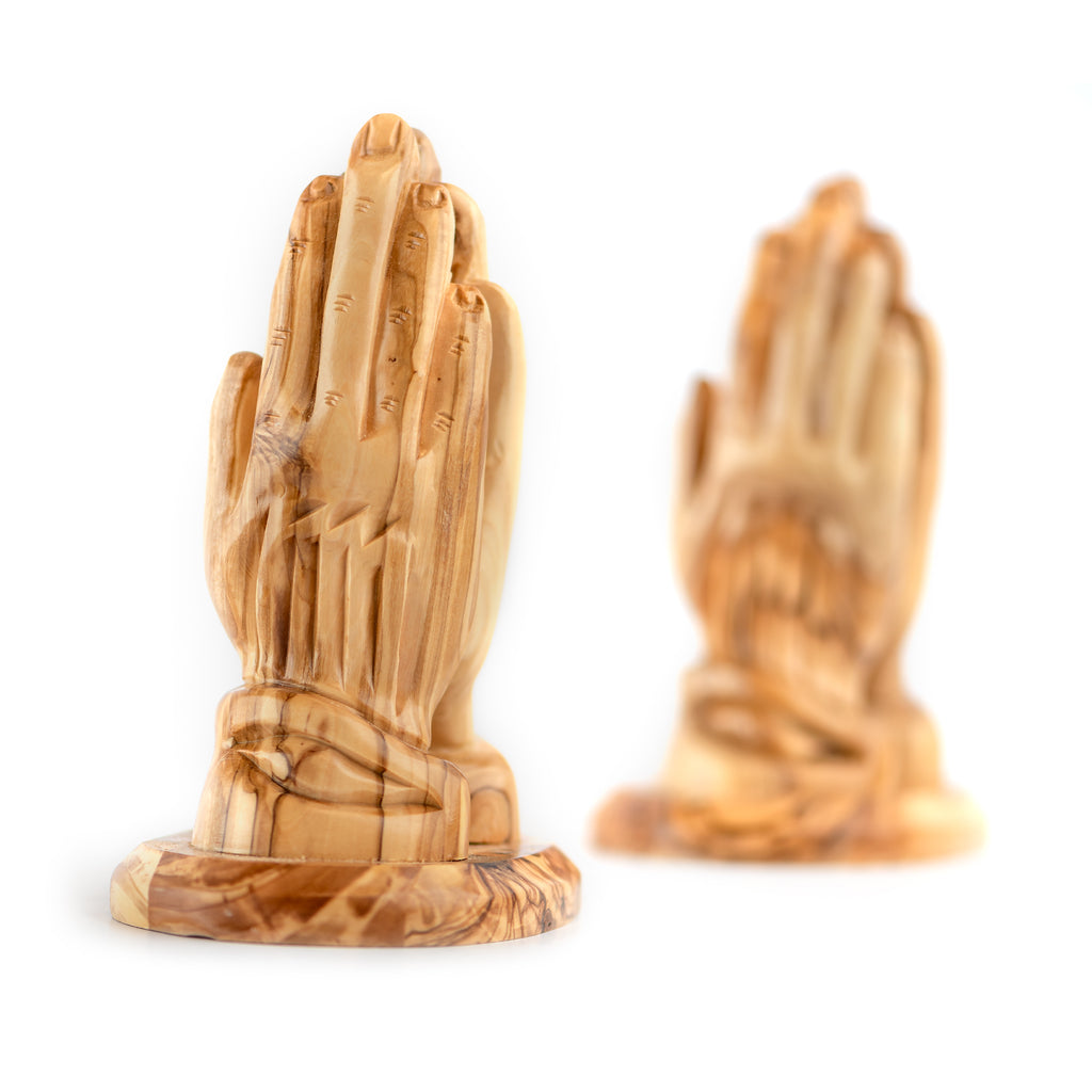 Praying Hands Sculpture Made from Olive Wood