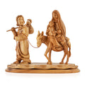 Holy Family Flight to Egypt Sculpture Made from Olive Wood
