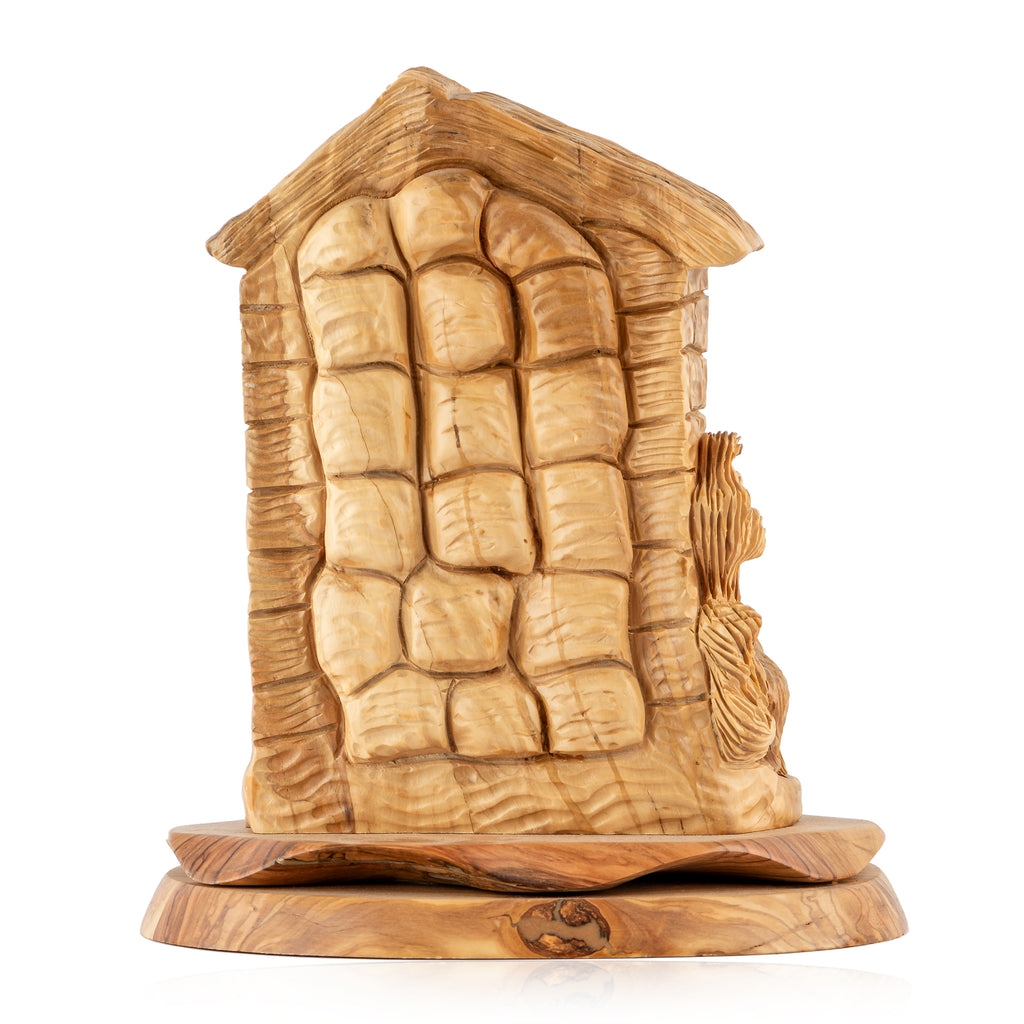 Jesus Knocking at Your Door Sculpture Made from Olive Wood