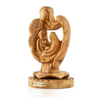 Modern Holy Family Sculpture Made from Olive Wood