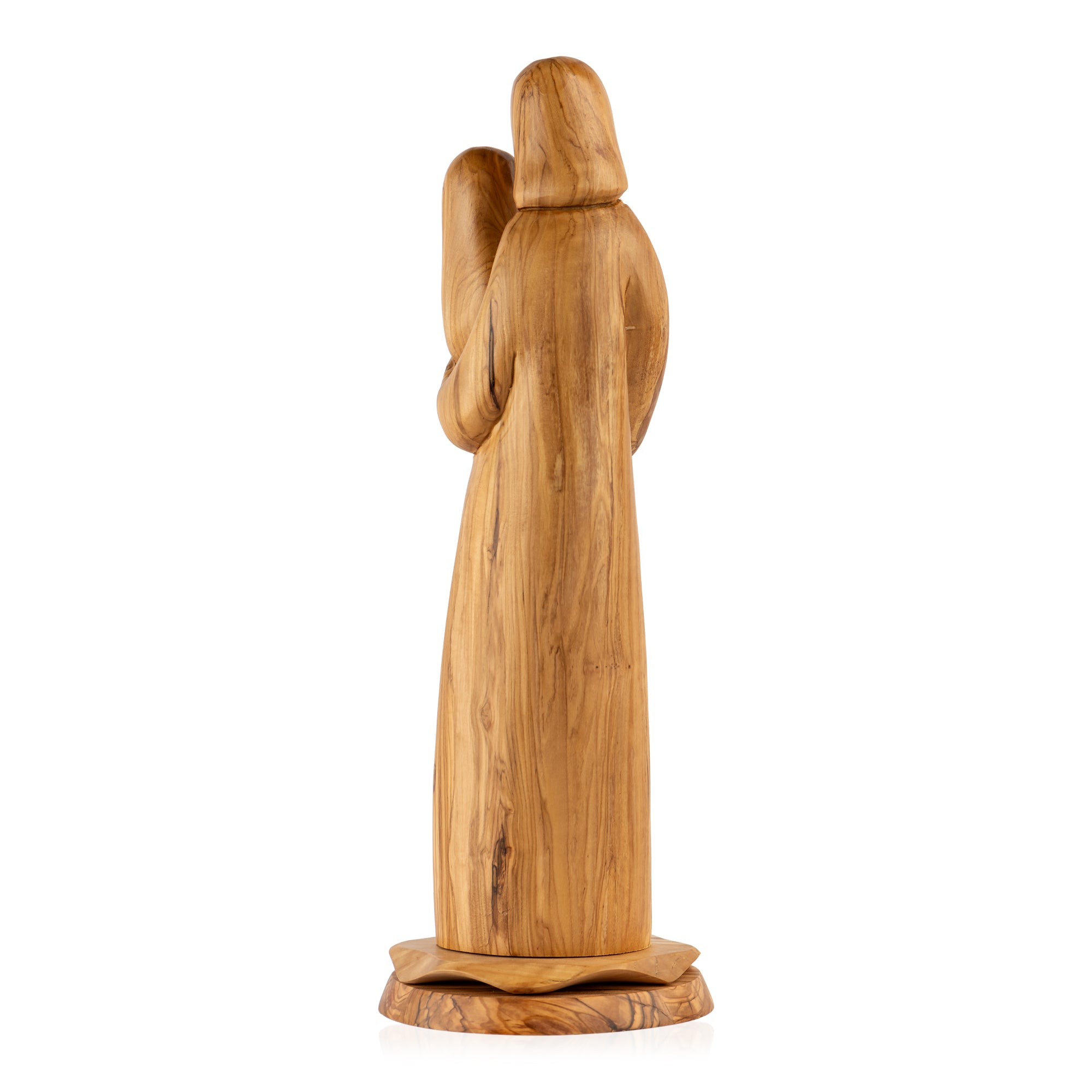 Virgin Mary with Child Sculpture Made from Olive Wood (The Holy Family)