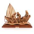Miraculous Catch of Fish Sculpture Made from Olive Wood