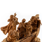 Jesus Calms the Storm Sculpture Made from Olive Wood