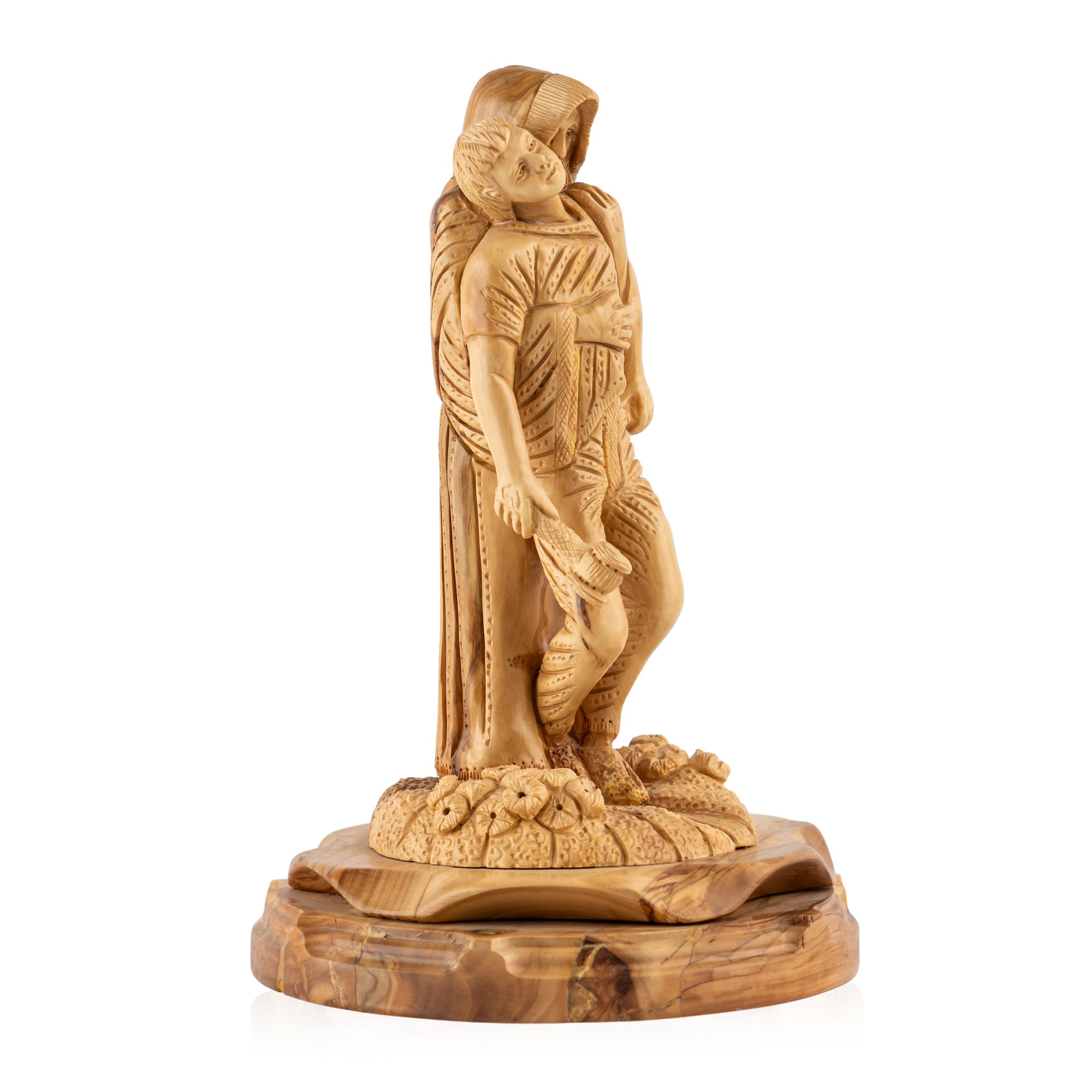 Good Samaritan Sculpture Made from Olive Wood