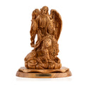 Lion with the Lamb Sculpture Made from Olive Wood