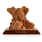 Sacrifice of Christ Sculpture Made from Olive Wood