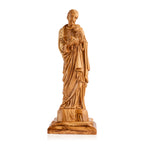 St. Joseph with Child Jesus Sculpture Made from Olive Wood