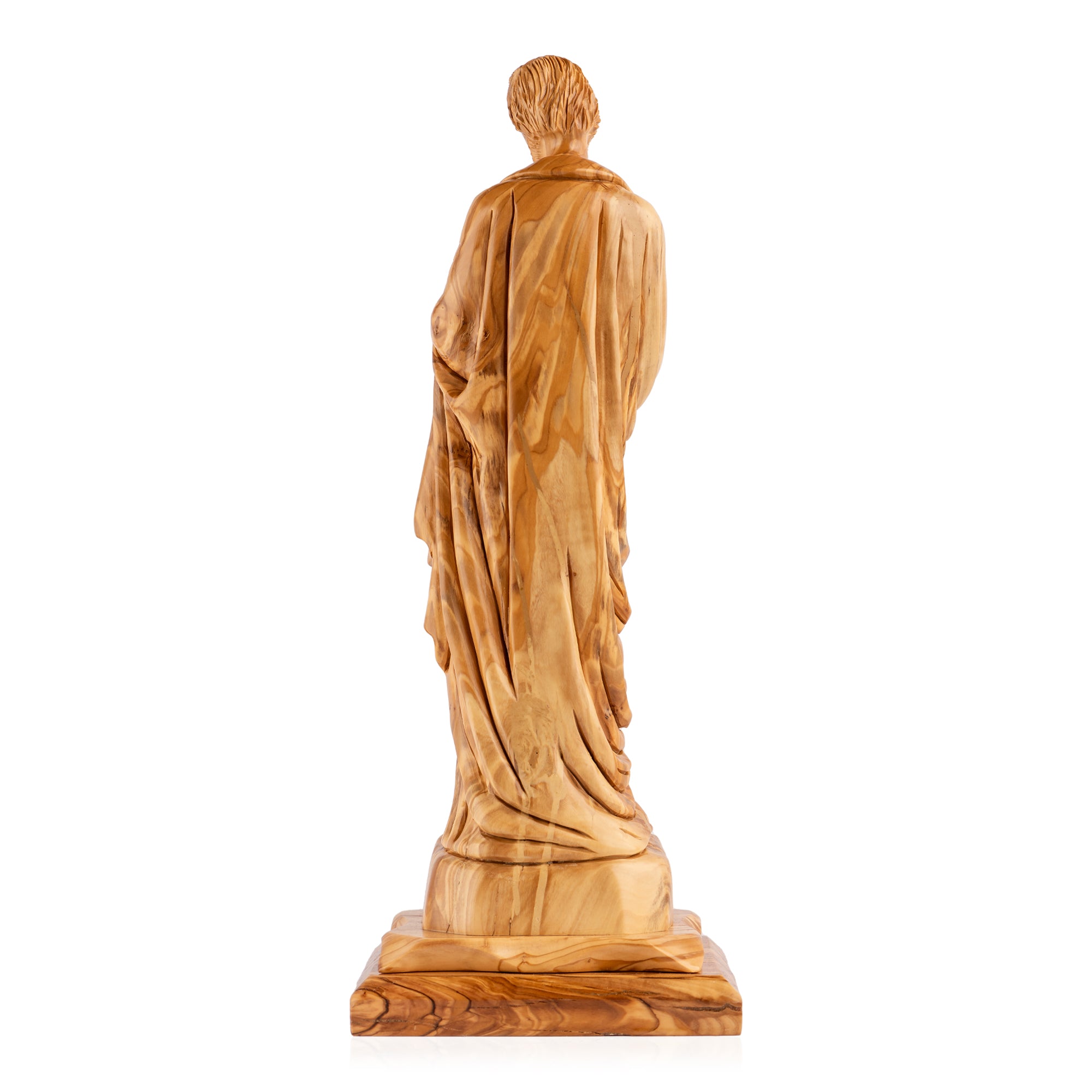 St. Joseph with Child Jesus Sculpture Made from Olive Wood