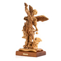 St. Michael the Archangel Sculpture Made from Olive Wood