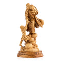 Jesus with Children Sculpture Made from Olive Wood