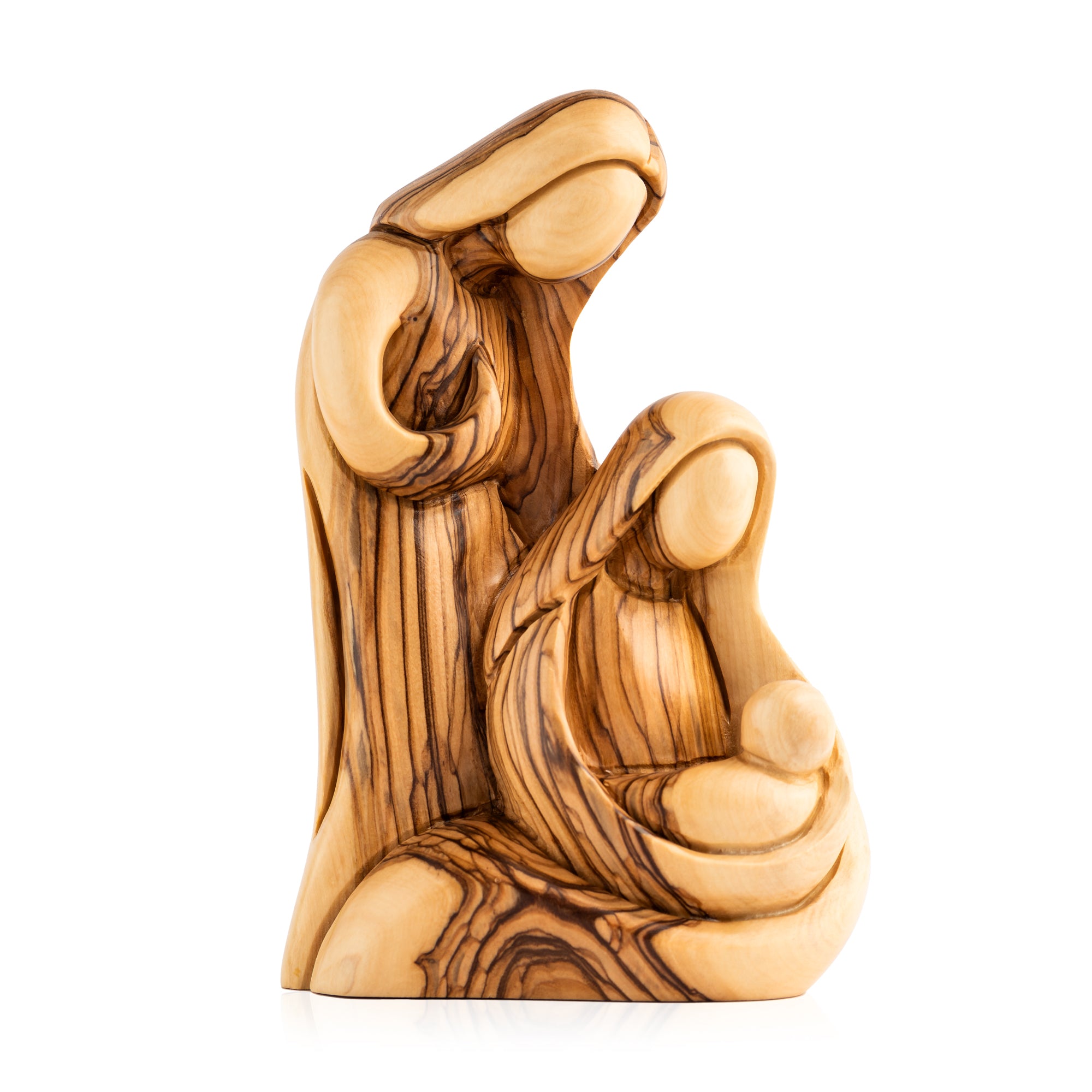 Holy Family Sculpture Made from Olive Wood