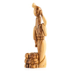Samaritan Woman at the Well Sculpture Made from Olive Wood
