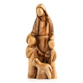 Holy Family with Lamb Sculpture Made from Olive Wood