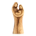 Embracing Holy Family Sculpture Made from Olive Wood