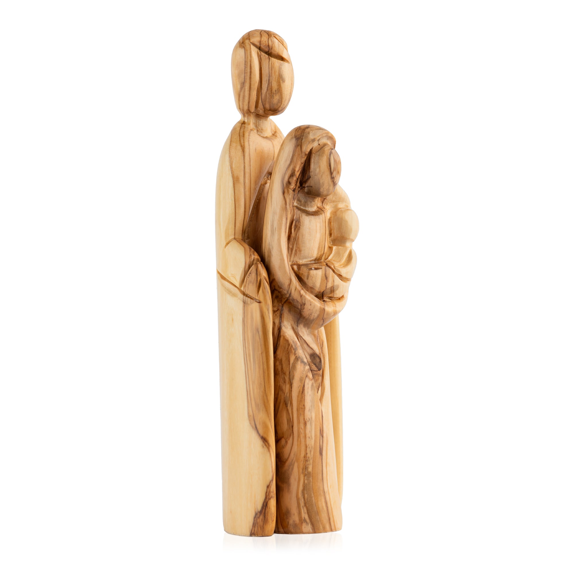 Holy Family Sculpture Made from Olive Wood