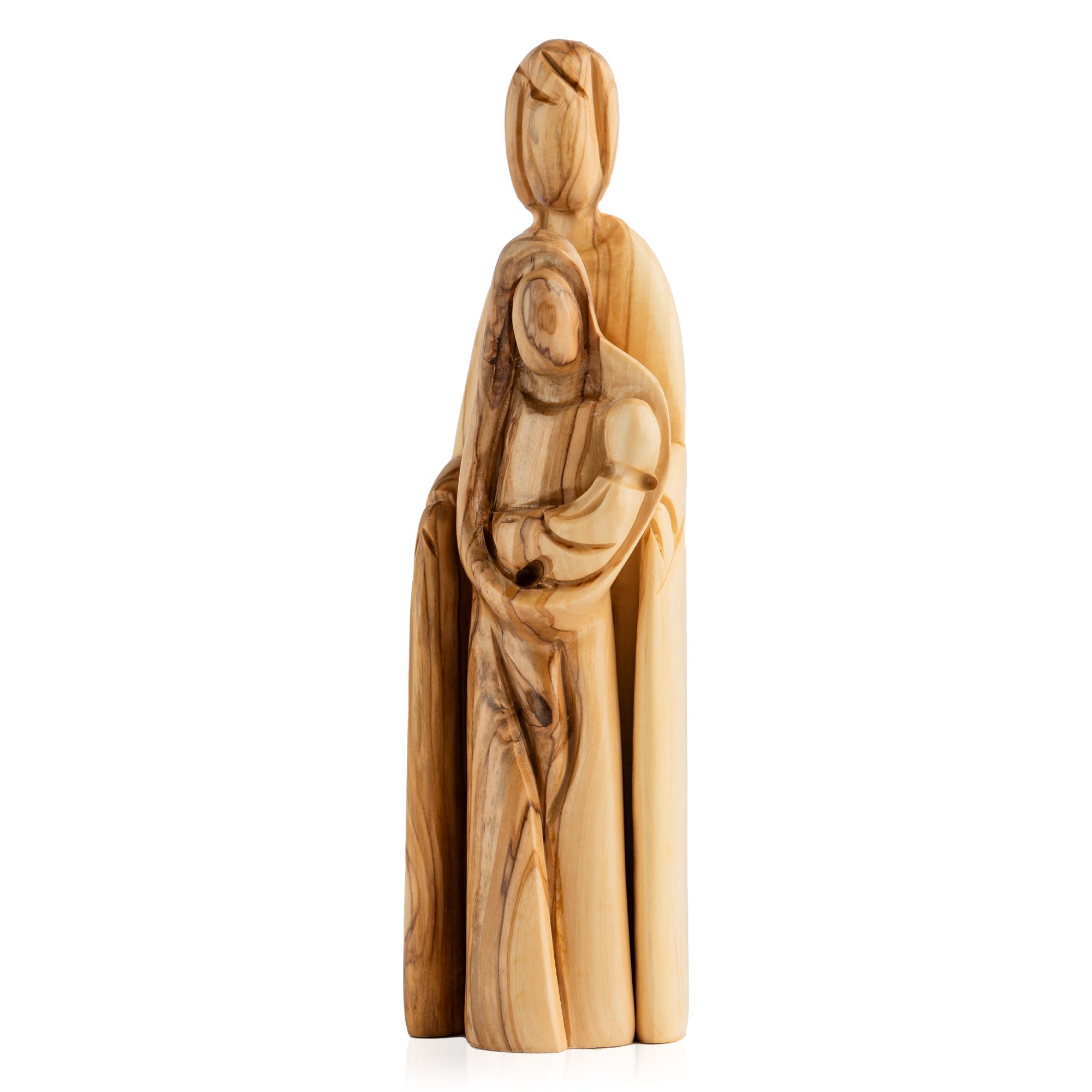 Holy Family Sculpture Made from Olive Wood