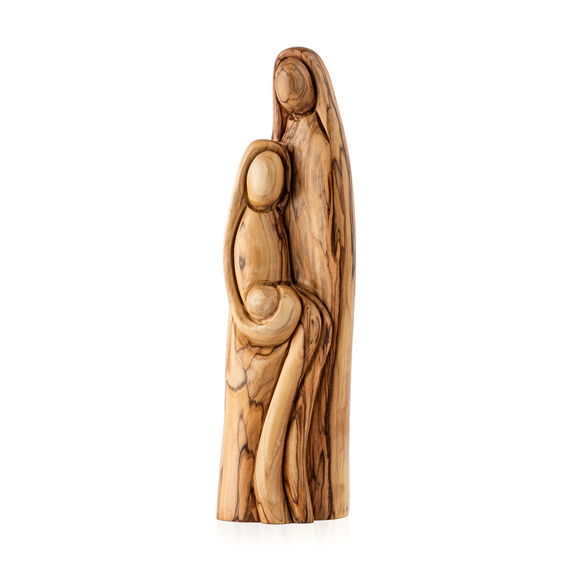 Madonna and Child Sculpture Made from Olive Wood