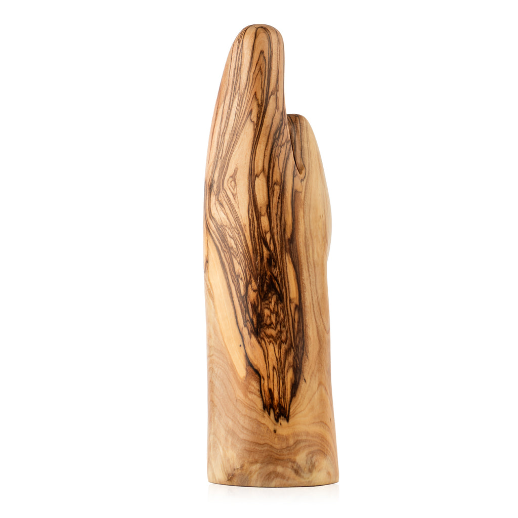 Madonna and Child Sculpture Made from Olive Wood